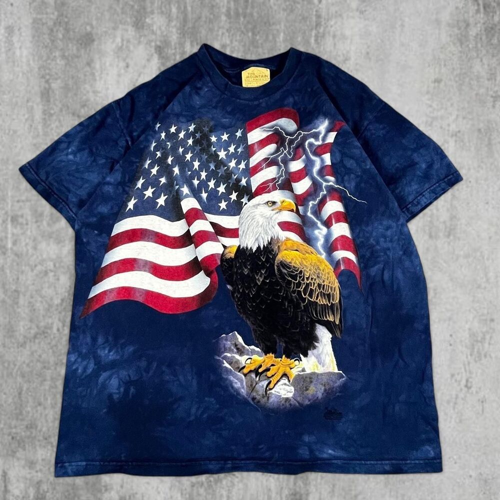 The-mountain Men's Blue and Navy T-shirt